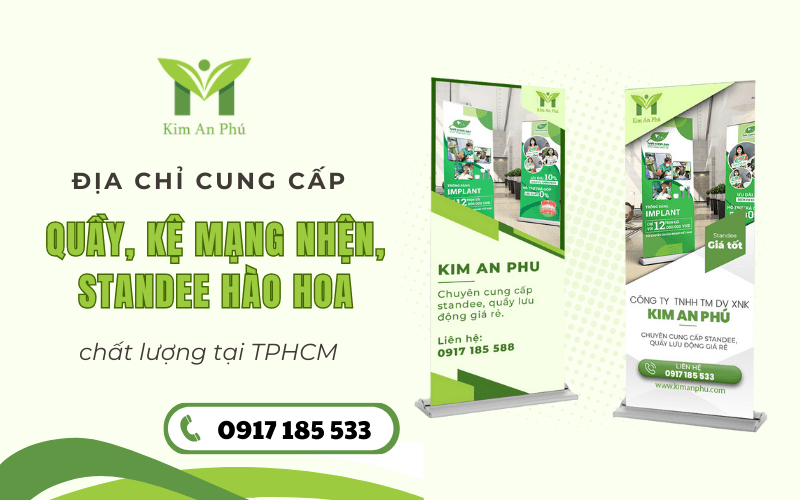 quầy, kệ mạng nhện, standee hào hoa